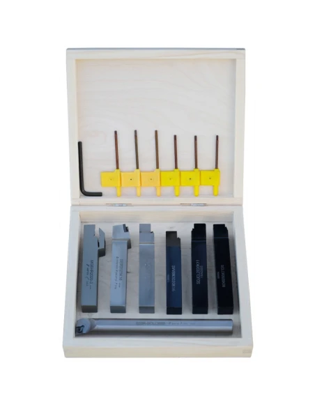 Sada soustružnických nožů 20x20 7 ks. + destičky