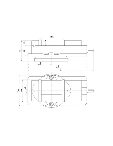 Přesný otočný strojní svěrák 160 mm