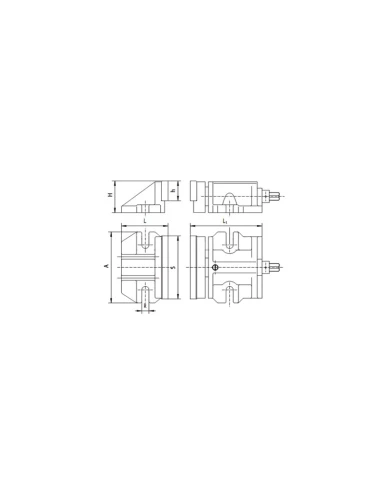 Dvoudílný strojní svěrák F 160