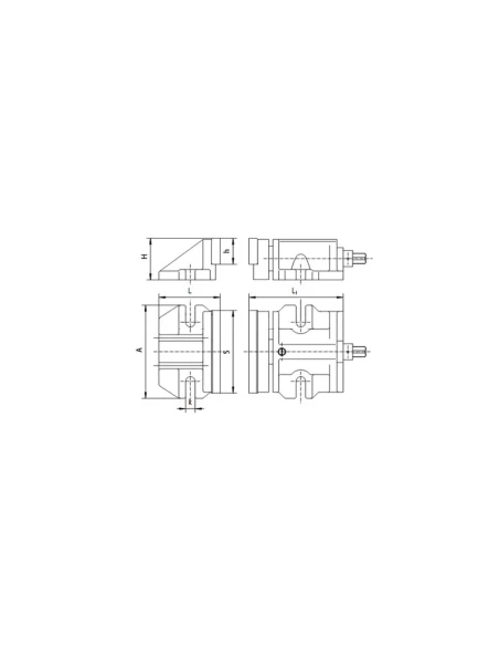 Dvoudílný strojní svěrák F 200