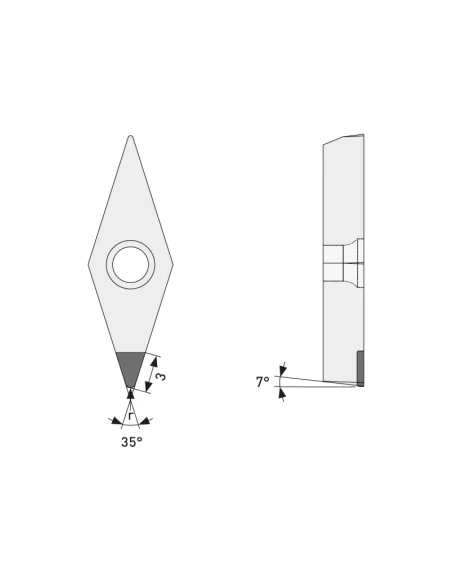 Deska s polykrystalickým diamantem VCGW160412