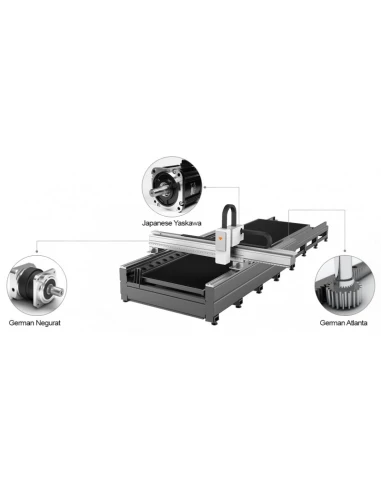 Vláknový laser s nástavcem pro řezání trubek a...