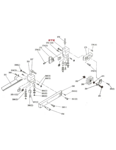 Zadní vedení pily pro pásovou pilu G5025
