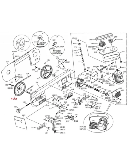 Napínací kotouč pro pásovou pilu BS712N