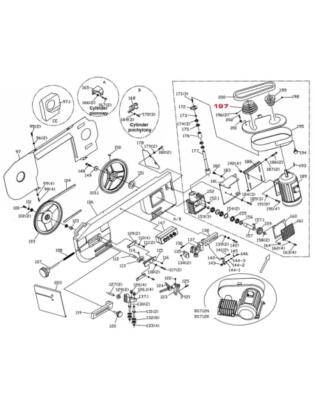 Řemenice pro pásovou pilu BS712N