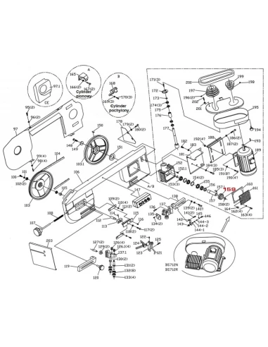 Šnekové kolo pro pásovou pilu BS712N