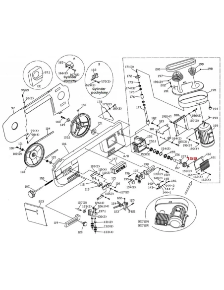 Šnekové kolo pro pásovou pilu BS712N