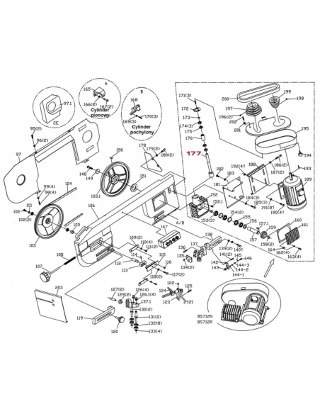 Šnek pro pásovou pilu BS712N