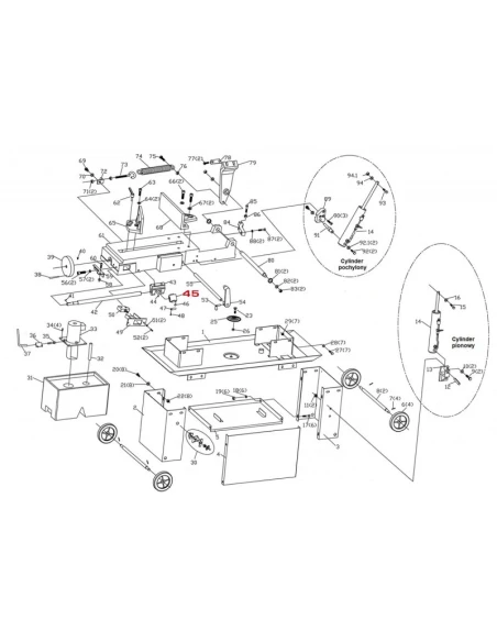 Šroub, matice svěráku pro pásovou pilu BS712N