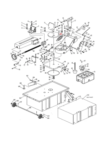Pružina pro pásovou pilu BS712SW