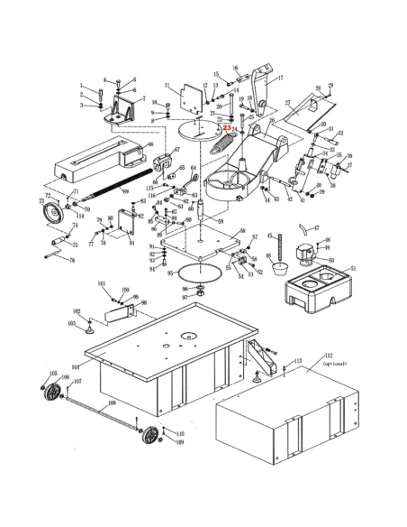 Pružina pro pásovou pilu BS712SW