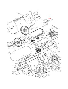 Spínač pro pásovou pilu BS712SW 2