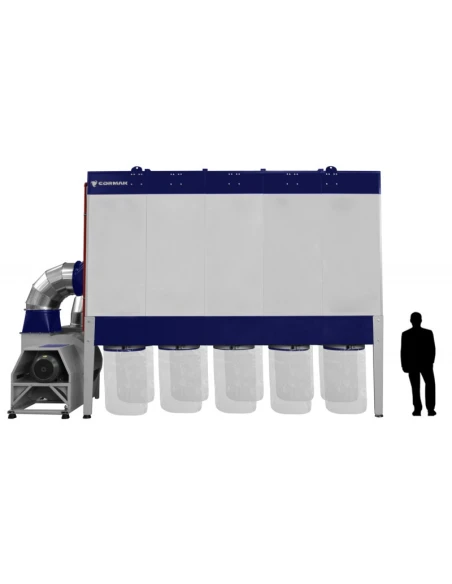 Průmyslové odsávání třísek a pilin Vibra Motor DC52200 m³/h PREMIUM 140HP