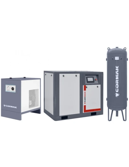 Sada kompresoru THEOR 30 s invertorem - 22kW - 3200 l/min. + odvlhčovač IZBERG N30S + 500l Tlaková nádoba