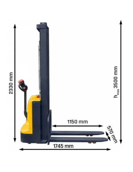 Elektrický stožárový zvedák Q12E35 (nosnost 1200 kg, zdvih 3500 mm)