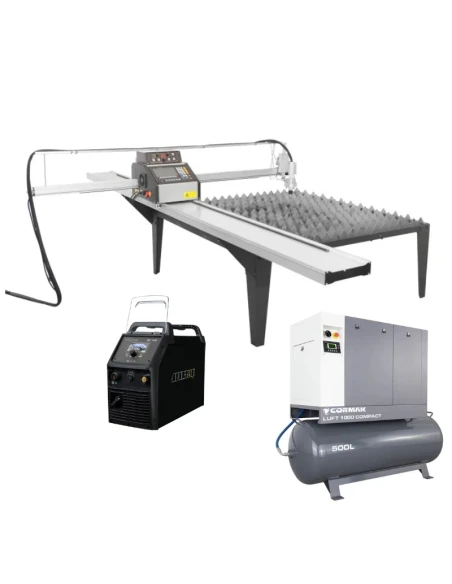 Plazmový a plynový vypalovač ZZ 1500x3000 + kompresor Luft 1000 + zdroj SPARTUS ProCUT 125CNC