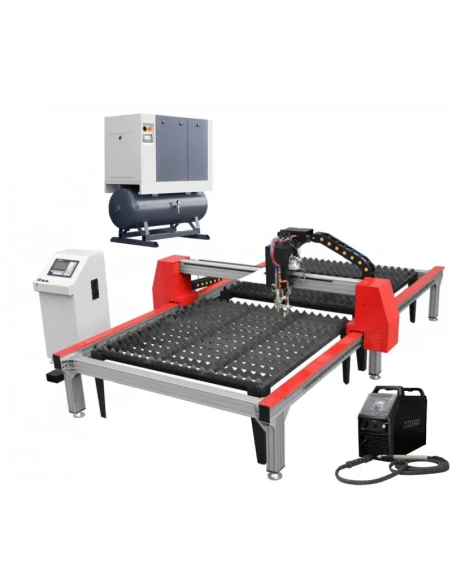 Plazmový a plynový řezací stroj PW-1530 AST 1500x3000 + kompresor Luft 1000 + zdroj SPARTUS ProCUT 125CNC