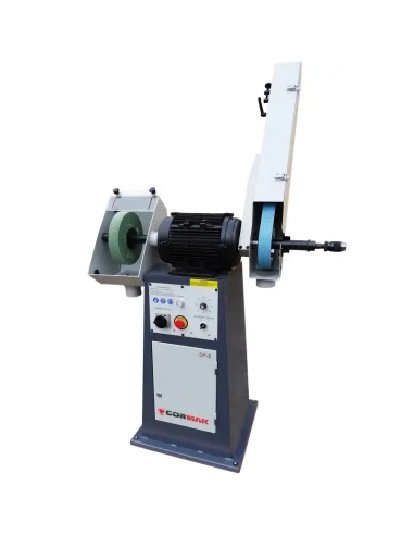 Průmyslová stolní dvoukotoučová bruska leštička...