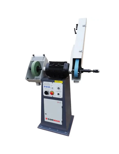 Průmyslová stolní dvoukotoučová bruska leštička CORMAK SP2