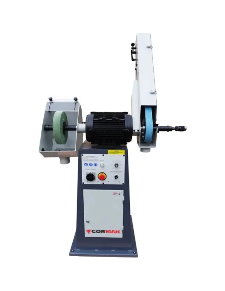 Průmyslová stolní dvoukotoučová bruska leštička CORMAK SP2