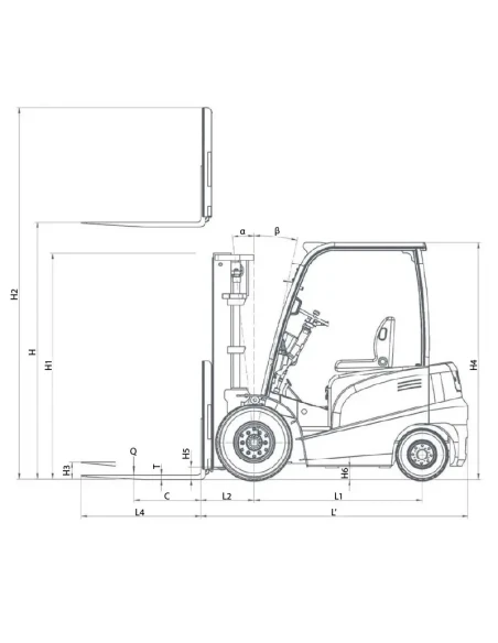 Elektrický vysokozdvižný vozík WS25E30 DUPLEX (nosnost 2500 kg, zdvih 3000 mm)