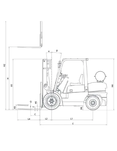 Vysokozdvižný vozík LPG DUPLEX WS35L30 (nosnost...