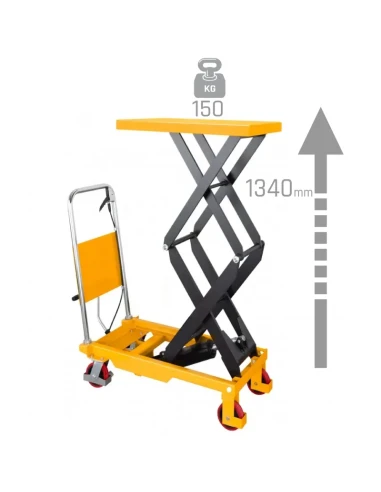 Nůžkový plošinový vozík TA1513 (nosnost 150 kg,...