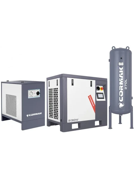 Sada Kompresor LUFT 400 - 3,0 kW - 380 l/min. 230V + Sušička N10S + Vertikální nádrž 270 L