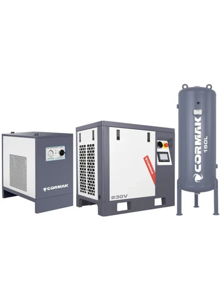 Sada Kompresor LUFT 400 - 3,0 kW - 380 l/min. 230 V + Sušička N10S + Vertikální láhev 150 L