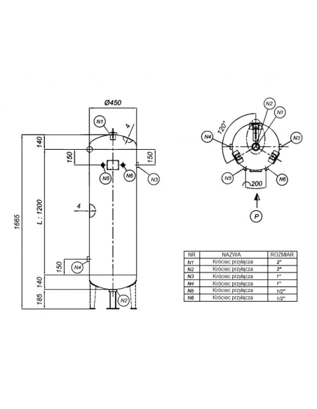 Šroubový kompresor LUFT 700 VSD + PM - 5,5kW - 650L/min. + svislá tlaková nádoba 200 L
