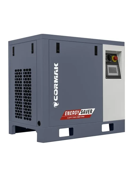 Šroubový kompresor na vodorovném zásobníku 200L - LUFT 700 VSD+PM 5,5kW 400V - 650 L/min