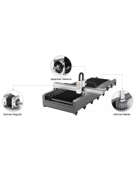 Vláknový laser s nástavcem pro řezání trubek a profilů FIBER LF3015GEPR