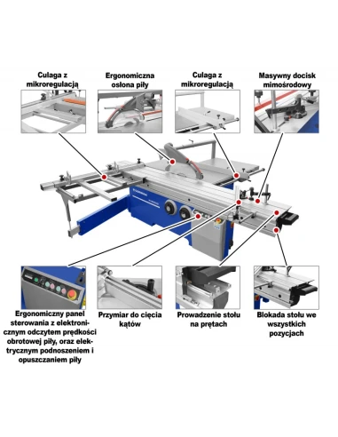 Posuvná stolová kotoučová pila CORMAK MJ45-KD3