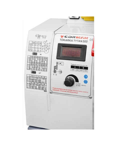 Univerzální soustruh CORMAK TYTAN 500 Vario se základnou + nože + otočný hrot.
