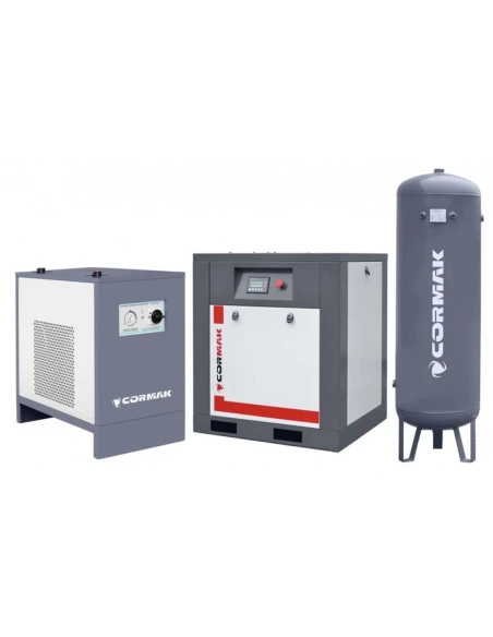 Kompresorová souprava THEOR 10 - 7,5 kW - 750 l/min. + odvlhčovač IZBERG N10S + 300 l tlaková nádoba