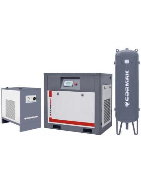 Sada kompresoru THEOR 20 s invertorem - 15kW - 2000 l/min. + odvlhčovač IZBERG N20S + 500 l tlaková nádoba