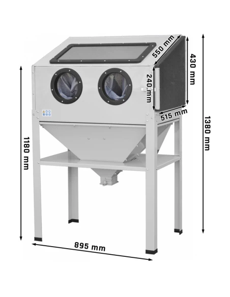 Pískovačka na kabiny 220 L - boční otevírání KDP200