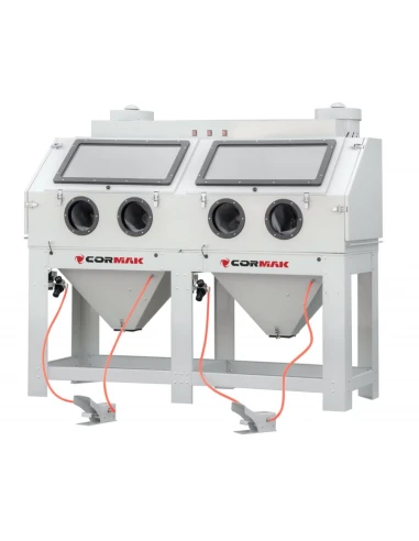 Kabinový pískovač 880 L - dvojitá stanice + 2x...