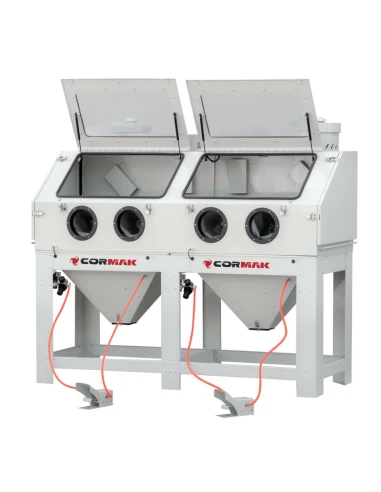 Kabinový pískovač 880 L - dvojitá stanice + 2x...