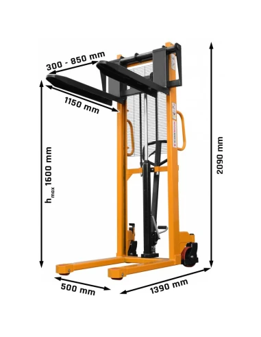 Paletový vozík WRHS 2016 s nastavitelnými...