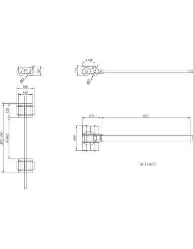 Přepravní sada WL3+WF3 (nosnost 6 tun)