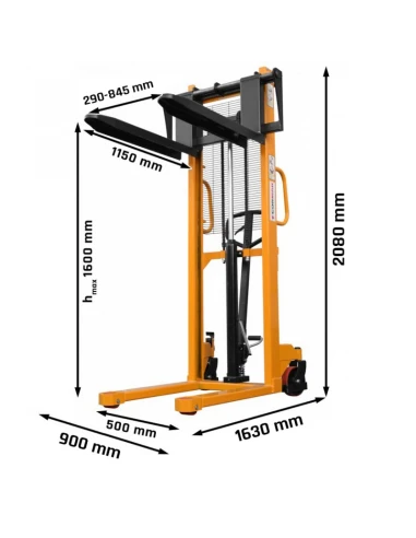 Montovaný paletový vozík WRHS 1016 s...