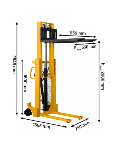 Montovaný paletový vozík WRHS 1020 (nosnost...