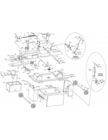 Hydraulický válec pro pásovou pilu BS712N