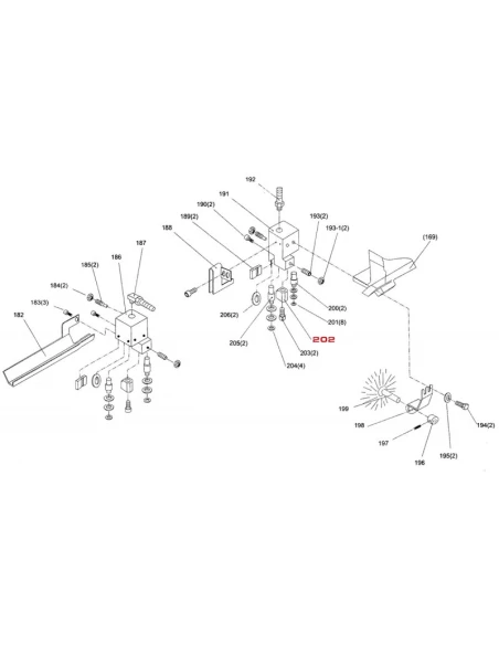 Vedení pilového kotouče pro pásovou pilu BS260G (A)