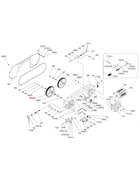 Napínací kolo pro pásovou pilu BS260G