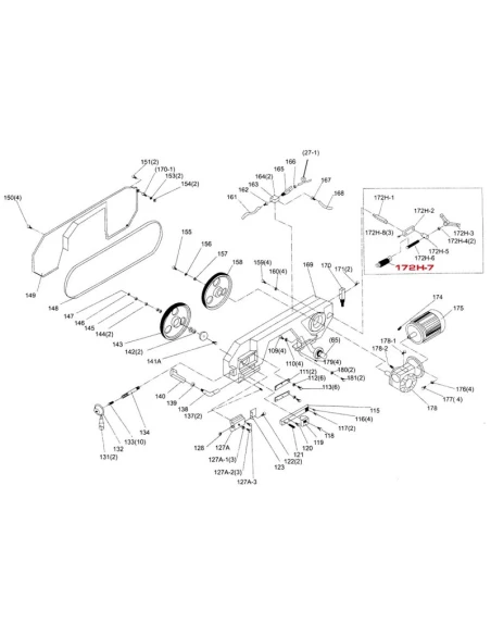 Napínací pružina pro pásovou pilu BS260G