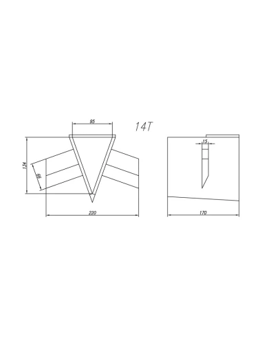 Křížový klín pro 14tunový štípač