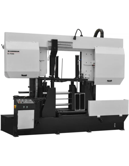 Poloautomatický průmyslový dvousloupový stroj na řezání kovů CORMAK H-65/80